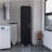 Storage Cabinet 71"H With 5-Tier Shelf, 3 Broom Hangers And Metal Hardware, Black