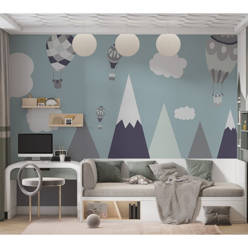 Papier peint pour enfants - Balloon Land, L 55 po x l 78 po