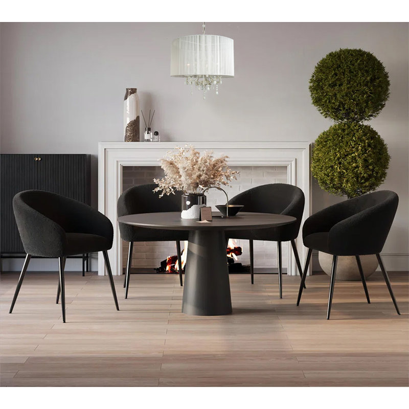 Lustre blanc transitionnel 5 lumières avec détails en cristal transparent