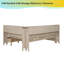 Lit de jour Farmhouse avec tablettes de rangement et 3 tiroirs - Structure en bois massif, finition blanc antique, sans sommier-312318526