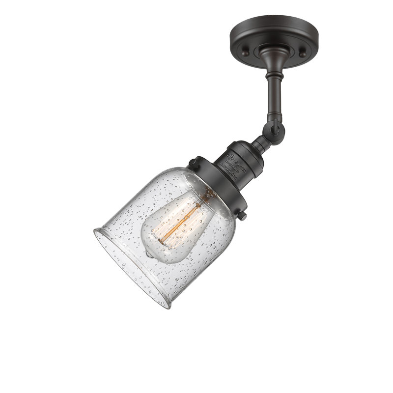 Norberto Glass Semi Flush Mount, Oil Rubbed Bronze