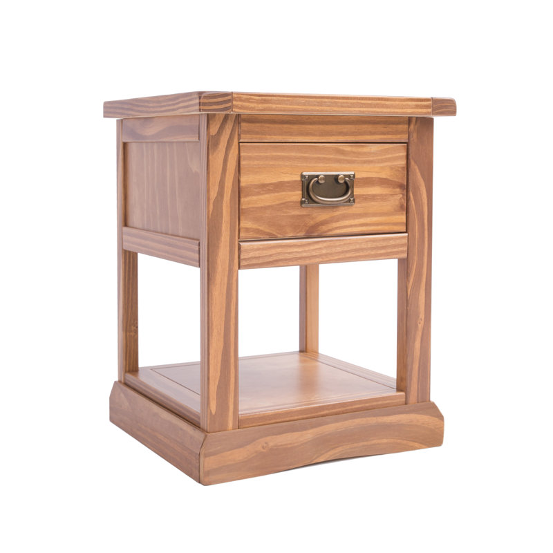 Espinosa 45cm W Plywood / Laminate Board Bedside Table, Walnut