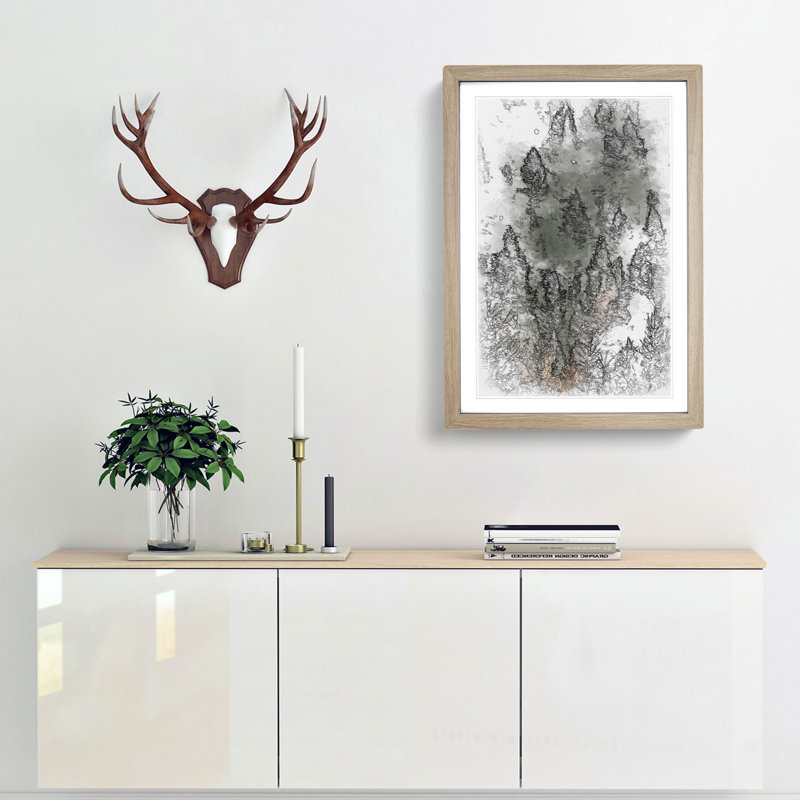 A Forest in Italy - Picture Frame Painting Print, Oak Framed, 33cm H x 24cm W x 2cm D