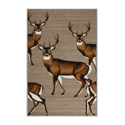 Tapis lavable à queue de cerf