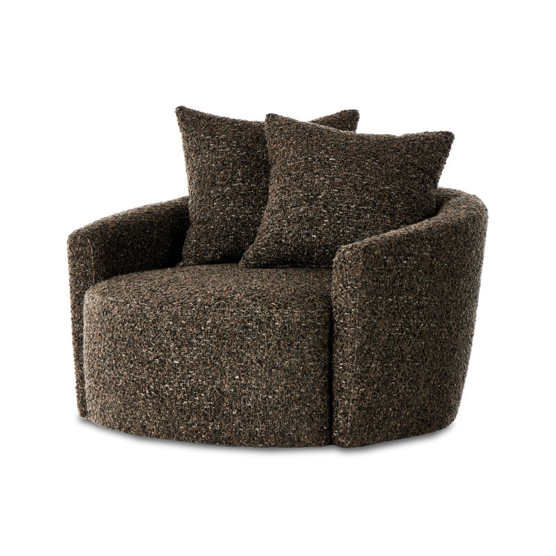 Chloe Swivel Armchair, Ivan Granite Boucle