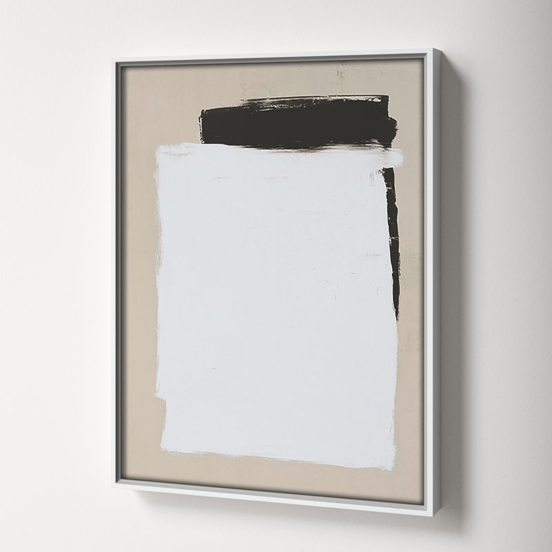Sam " Two Mirrors " Painting Print, 25.5" H x 19.5" W, Framed Canvas, White