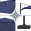 Parasol en porte-à-faux carré 11 pi avec lumière DEL bleu marine 11 pi-969438361