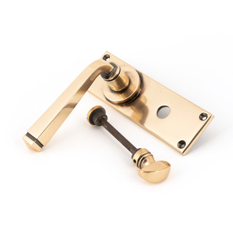 Avon Double Dummy Door Handle, Polished Bronze