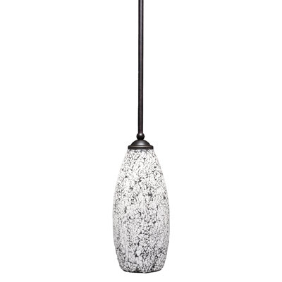 Mini-luminaire suspendu Zilo avec verre fusion