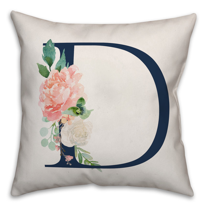 Housse et insert de coussin d'extérieur carré Monogram, D