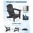  Folding HDPE Adirondack Chair with Cup Holder, Wood-Grain Texture, All-Weather Outdoor Patio Seating for Decks, Gardens, Fire Pit-1722196733