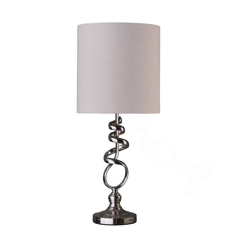 Lampe de table abstraite en métal brossé 21,5 pouces Milo