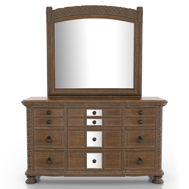 Commode 9 tiroirs avec miroir Fabijan