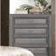 Mobilier de chambre à coucher style transitionnel à finition grise 1 pièce-946253019
