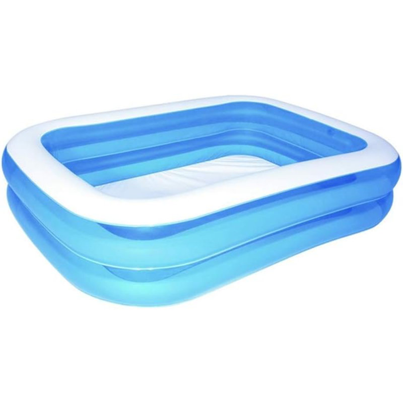 Family Pool, Rectangular Pool For Children, Easy To Assemble, Blue, 51cm H x 201cm W x 150cm D