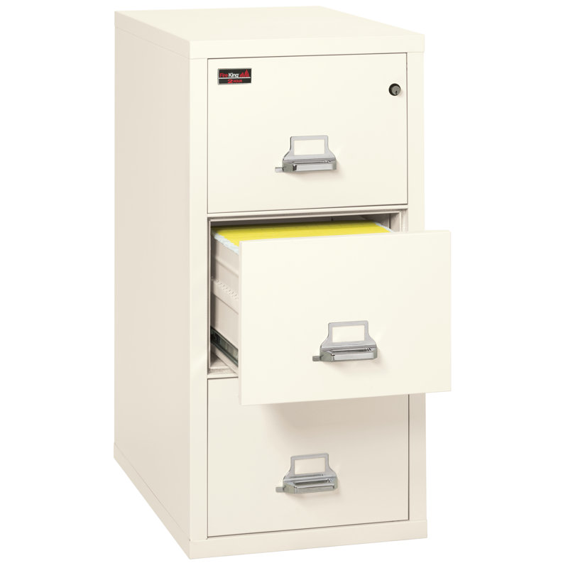 Fireproof 3 - Drawer File Cabinet, Ivory White