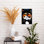 Dapper Cat Cityscape Reflections Elegant Abstract Contemporary Cat City Portrait, art mural
