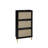 3 Door Shoe Storage, Freestanding Entryway Cabinet, 44Lb Load, Engineered & -Proof, Gold Handle, Double Shelf, Metal Base With Slip Pads, Black, Particle Board, Simple To Assemble And Install Modern-736092