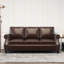 3 canapé modulaire en similicuir, style contemporain, détails cloutés, bouleau avec console, conception moderne, garniture,