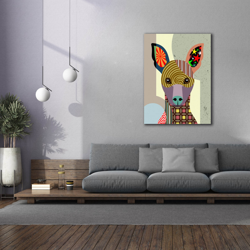 «Pinscher miniature» par Lanre Adefioyue, H 54 po x l 40 po x P 1,5 po