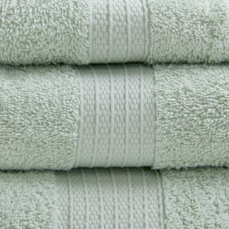 6 Piece Organic Cotton Towel Set, Seafoam