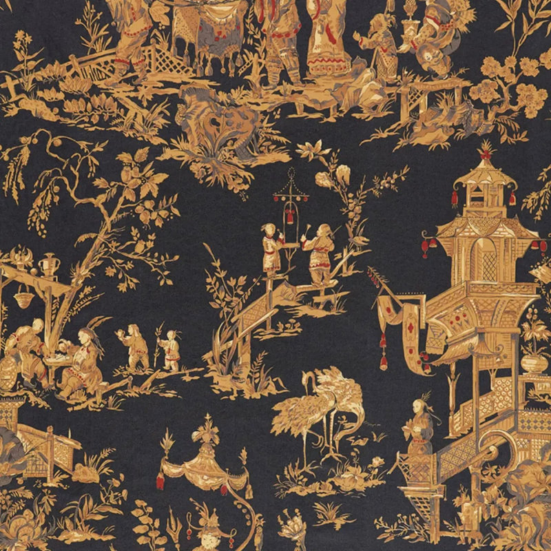 Chinois Fabric, Charcoal