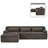 Modern Minimalist L-Shaped Chenille Upholstered Sectional Sofa with Storage Pockets and Three Pillows-1336592640-1336592642