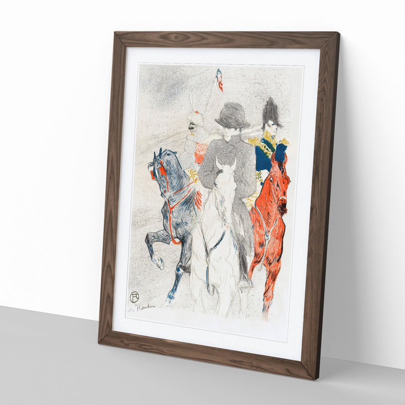 Napoleon by Henri De Toulouse-Lautrec - Picture Frame Painting, 36cm H x 27cm W x 2cm D, Walnut Framed
