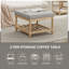 Table basse en tissu avec rangement Gladis-114311595