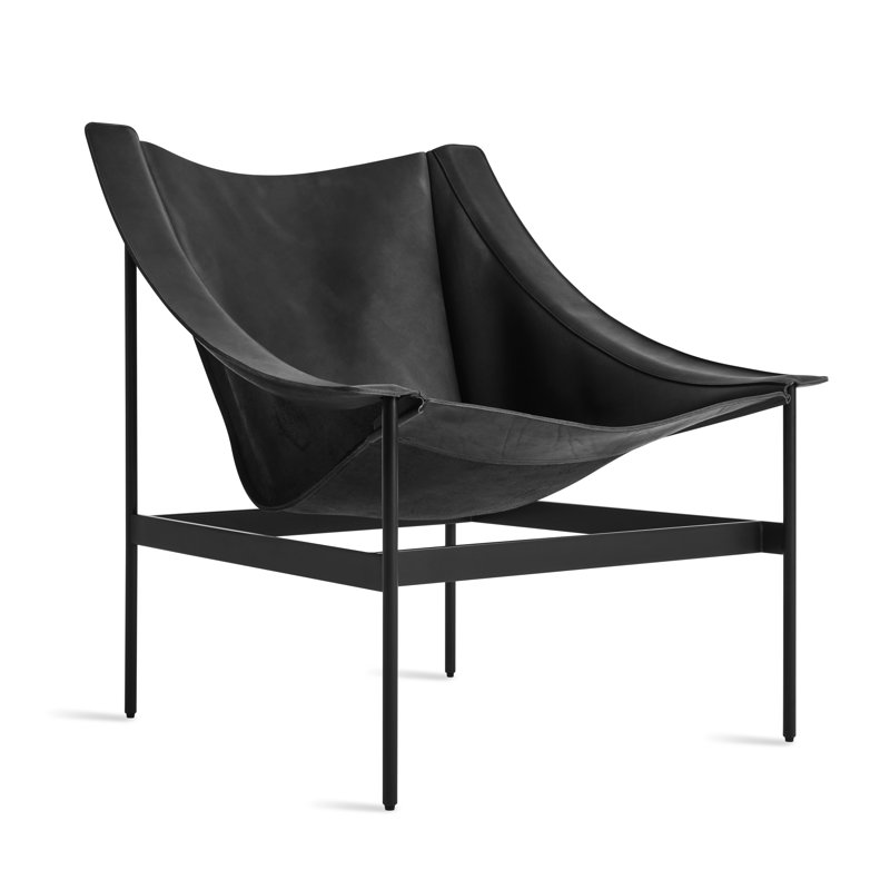 Méridienne Heyday, Cuir pleine fleur noir
