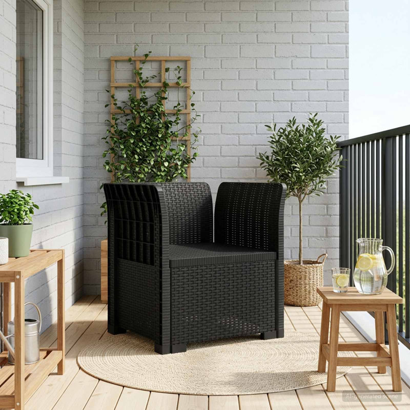 Outdoor Lounge Chair, Anthracite, Does Not Apply