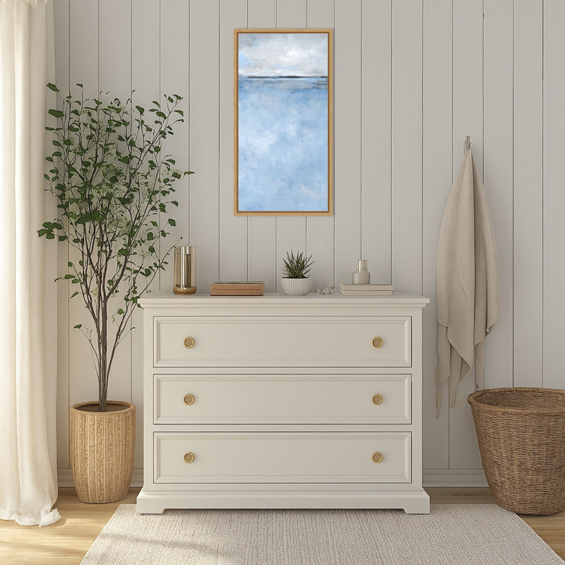«Calm Horizon Under Clouded Sky II» par Bruford, reproduction d'art sur toile encadrée