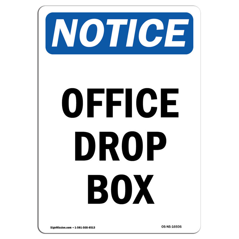 Office Drop Box Sign