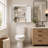 Nantwich Removable Two-Door Bathroom Wall Cabinet with Adjustable Shelves and Crown Molding-108387626