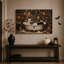 Fantôme et chat noir lisant un livre dans une baignoire, art mural d'Halloween sur toile-1231536307