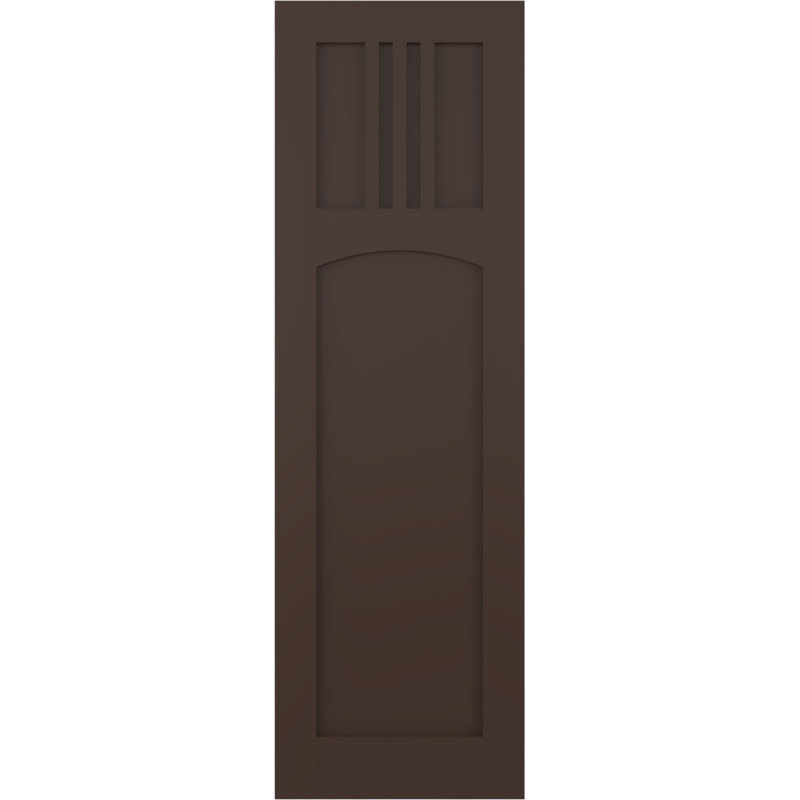 Volets à fixation fixe en PVC True Fit San Miguel, Raisin brun, 15", 46"