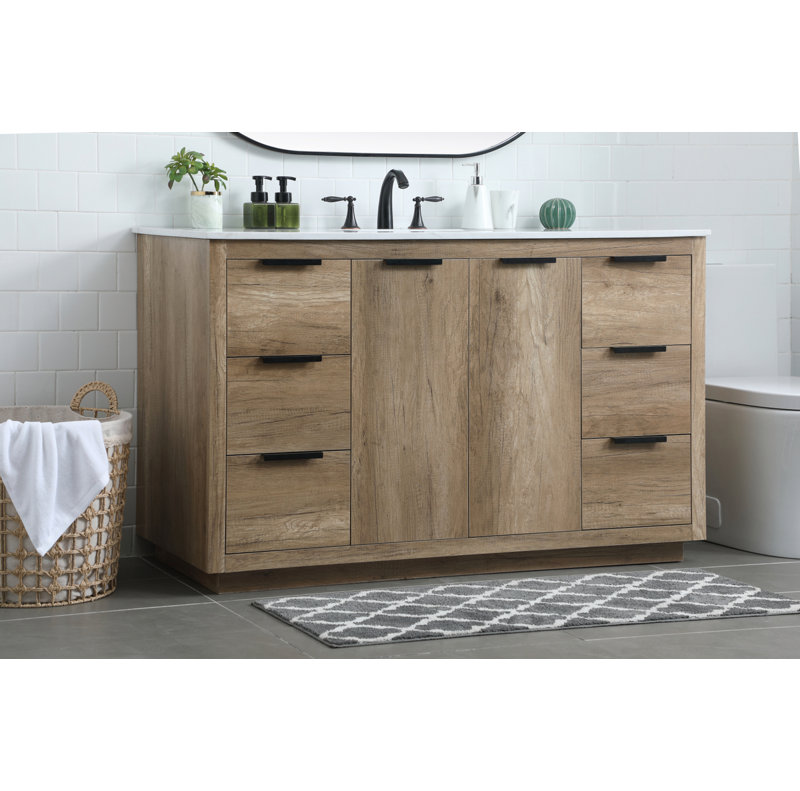 Ensemble de meuble-lavabo simple 54 po Broadlands, Chêne naturel