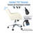 ROSS 5-Piece Modern Dining Table Set for 4 with Swivel Chairs Rectangular Table, Space-Saving Design-2076267822-2076267821