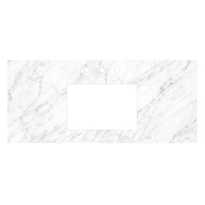 Plateau de meuble-lavabo simple 49 po Carrara