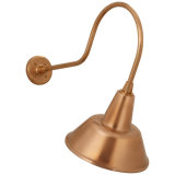 Thomas O'Brien, "Academy 26" Angled Flynn Barn Light in Soft Copper with 16" Bowers Shade