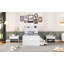 Lit simple en bois avec tête de lit avec prises de courant, lit extensible avec lit gigogne simple avec trois tiroirs de rangement-225765991-225765989