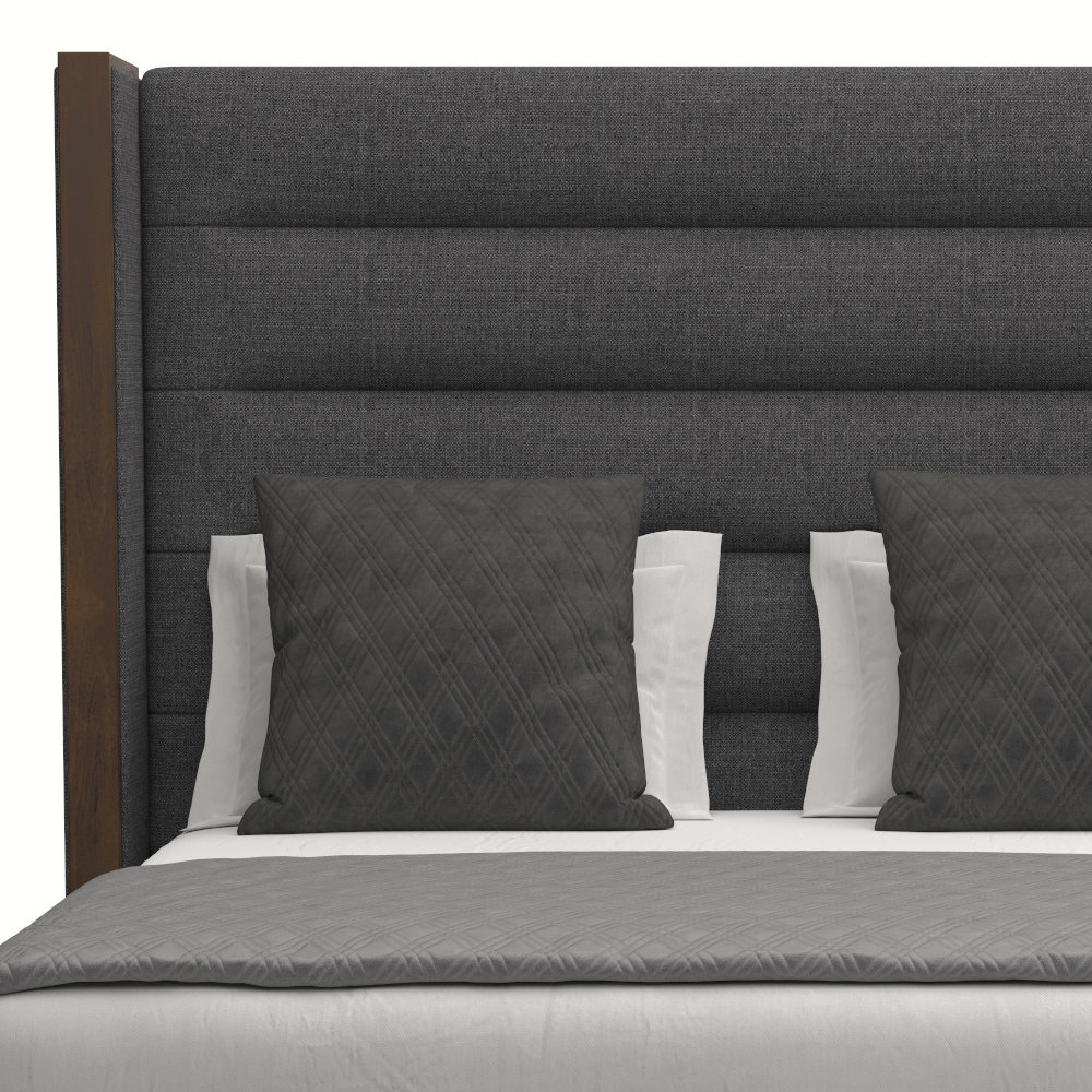 Ally Wingback Bed, California King, Charcoal Revolution®