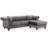 Glory Furniture Nola Velvet Reversible Chaise Sectional-1393727337