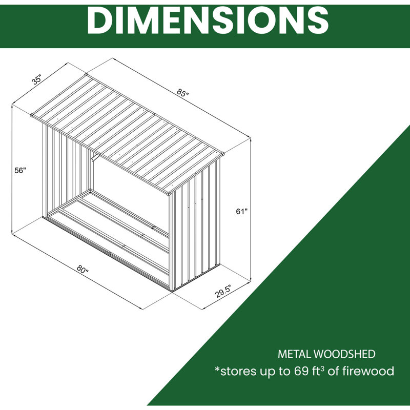 85'' W Metal Log Rack