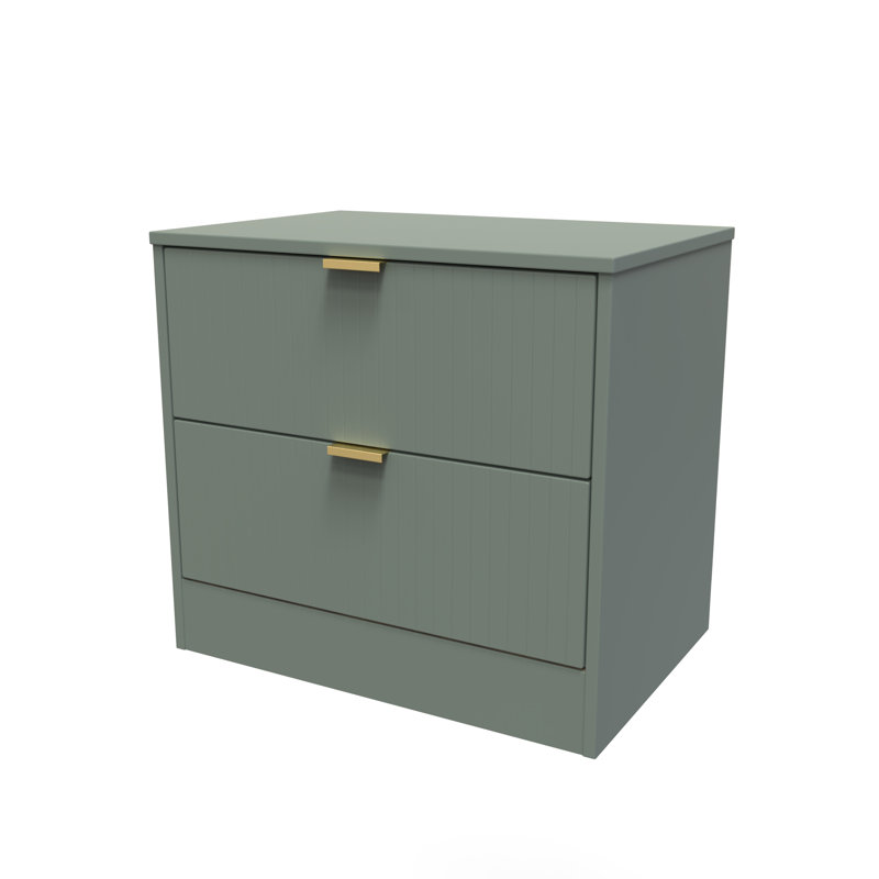 Berklie 58cm W Manufactured Wood Bedside Table, Reed Green