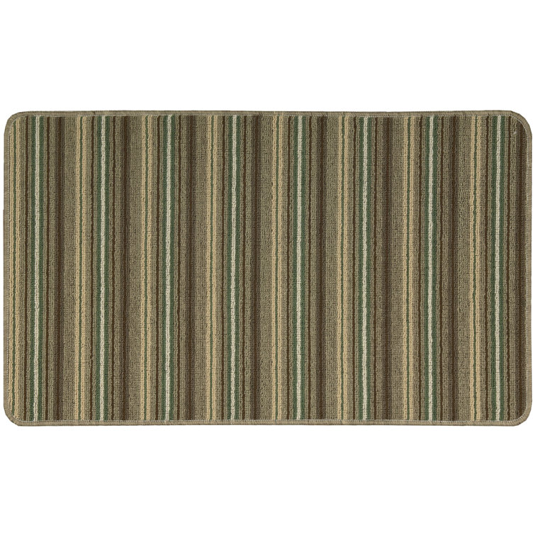Tapis à rayures kaki area Matys