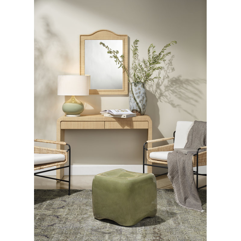 Moss Glass Table Lamp, Sage Green