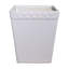White Tufted Leather Bin