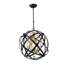 Lustre de globe avec accents en cristal 1 lumières Mascorro