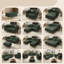 Pouf Chesterfield, repose-pieds capitonné en similicuir avec pieds en métal pour salon, vert-464085259